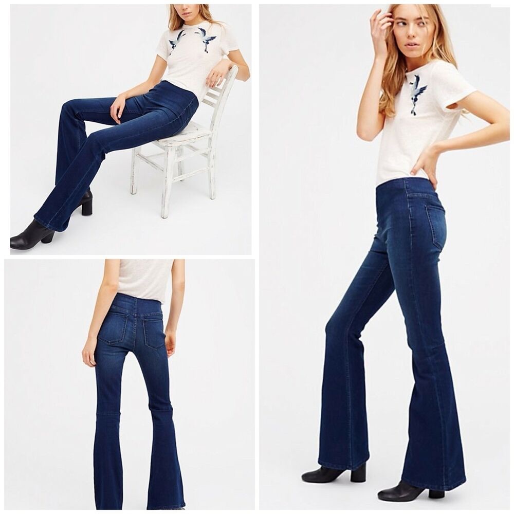 Free People Penny Pull On Flare Jeans